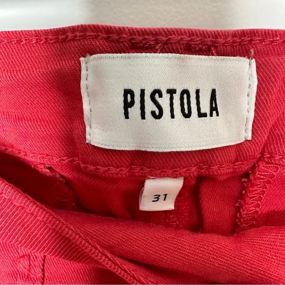 Pistola Erin High Rise Utility Crop Straight Leg Pants Coral Size 31 NWT
